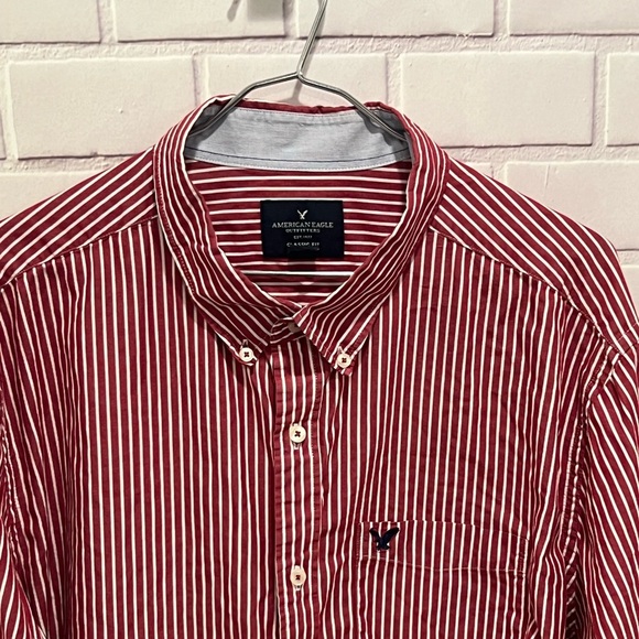 AMERICAN EAGLE men long sleeve button down shirt/size XXL - Picture 2 of 7
